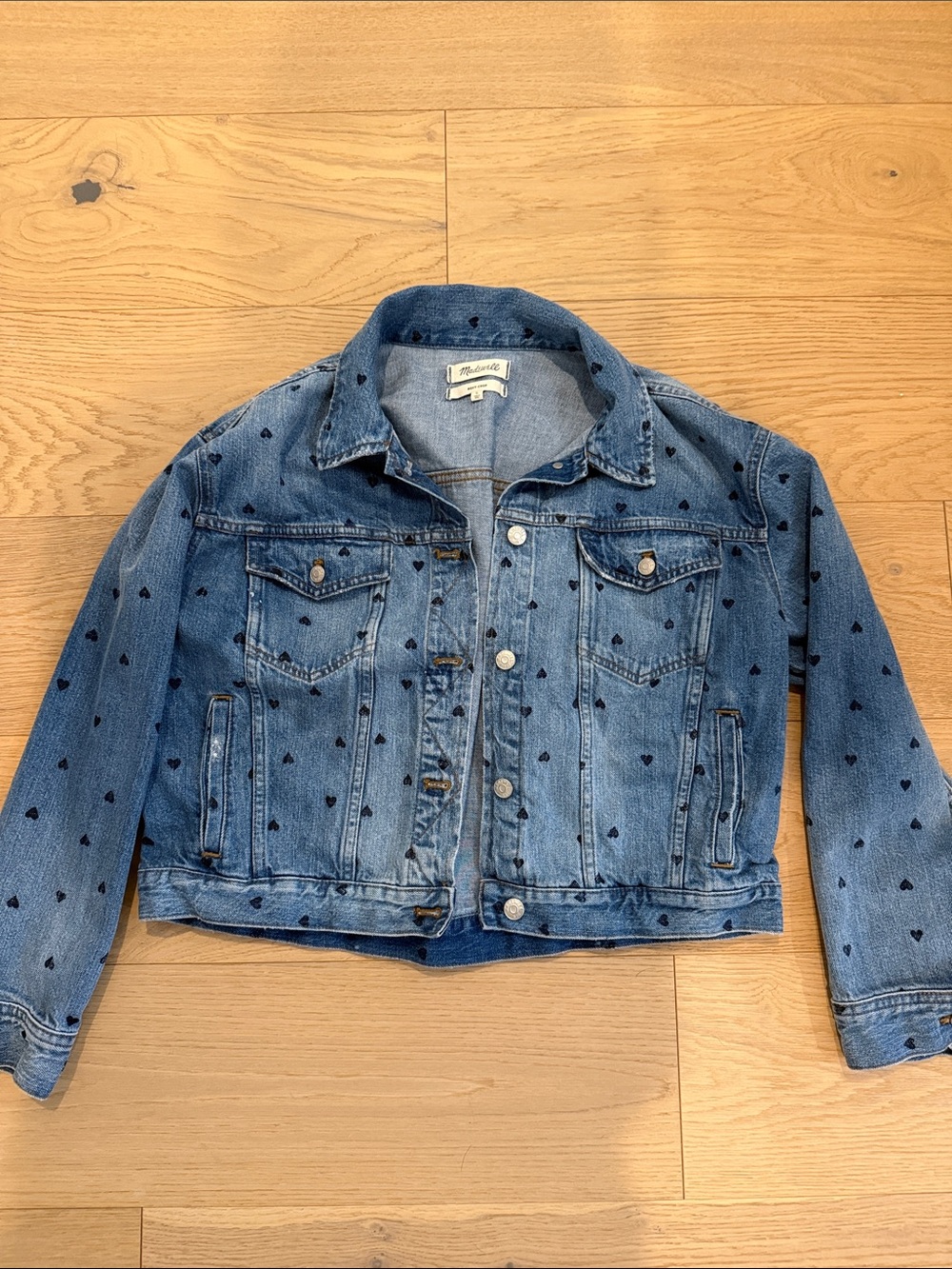 Madewell Denim Heart-Print women’s Jacket - Blue